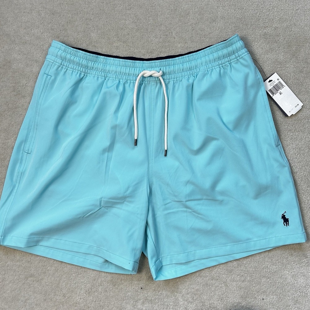 Polo Ralph Lauren Men's XL Swimsuit Shorts Lined Swim Trunks Pockets Drawstring - Picture 1 of 9